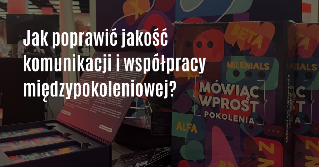 Karty Mówiąc Wprost Pokolenia narzędzie do warsztatów i szkoleń międzypokoleniowych, pudełko z talią 135 kart